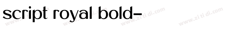 script royal bold字体转换